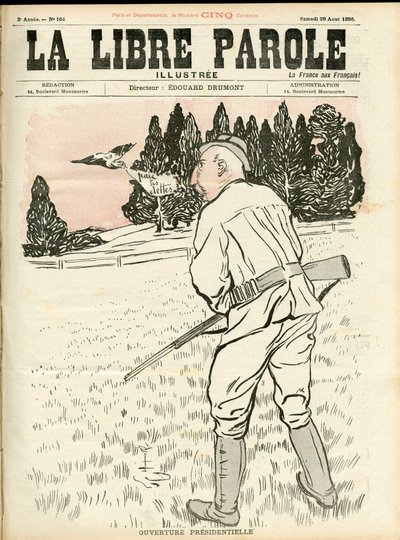 Capa de "La Libre parole illustree" (A liberdade de expressão ilustrada) de Unknown Artist