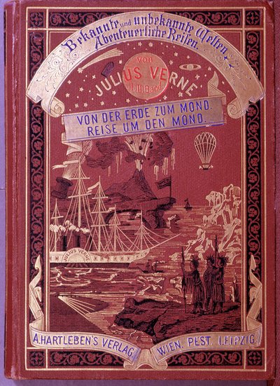 Capa de um livro de Jules Verne em alemão de Unknown artist
