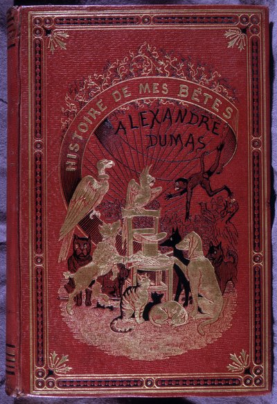 Capa do livro "Histoire de mes beêtes", de Alexandre Dumas pai. de Unknown artist