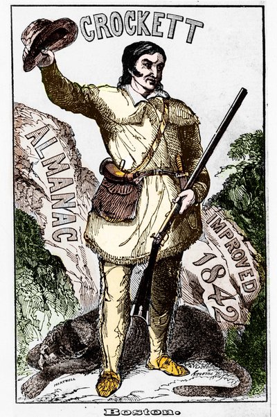 David Crockett (1786-1836), pioneiro americano - Almanaque de Unknown artist