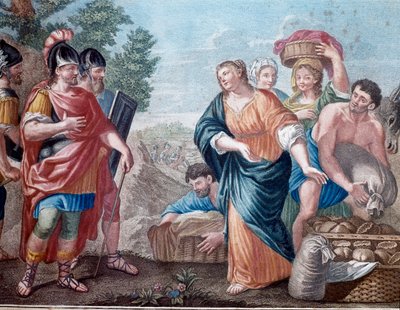 David et Abigail (Abigael, Abigal) Litografia do século XIX Milão, coleção particular de Unknown artist