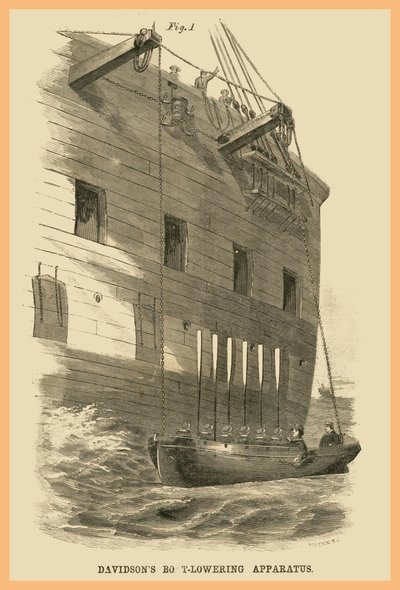 Aparelho de descida de barcos Davidons de Unknown Artist