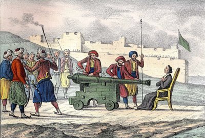 Morte em Argel em 1683 do Padre LE VACHER (Jean Levacher), missionário francês durante o bombardeio de Argel por Duquesne. In "L