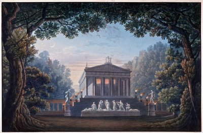 Decoração para a ópera "Oper Olympia". de Unknown artist