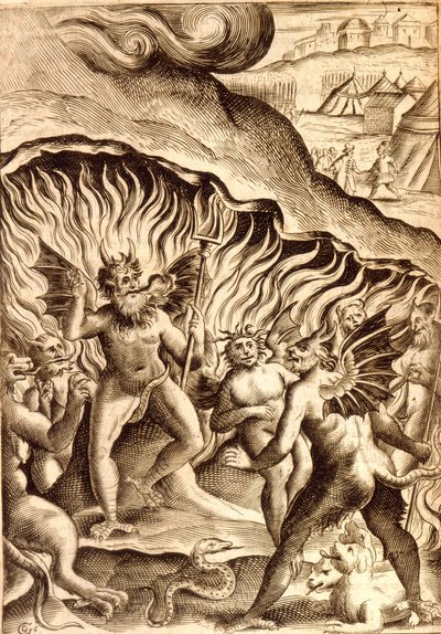 Descrição do inferno depois de um trabalho do século XVII. de Unknown artist