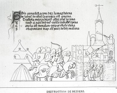 Destruição de Béziers de Unknown artist