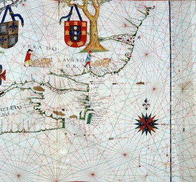 Detalhe de um mapa de Labrador (Markland), leste do Canadá de Unknown artist