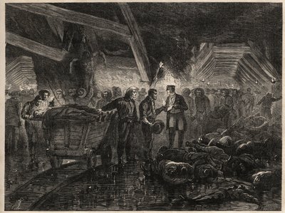 Disaster des mines de bessege - MINES DE COAL DE LALLE - Inundações de Unknown artist