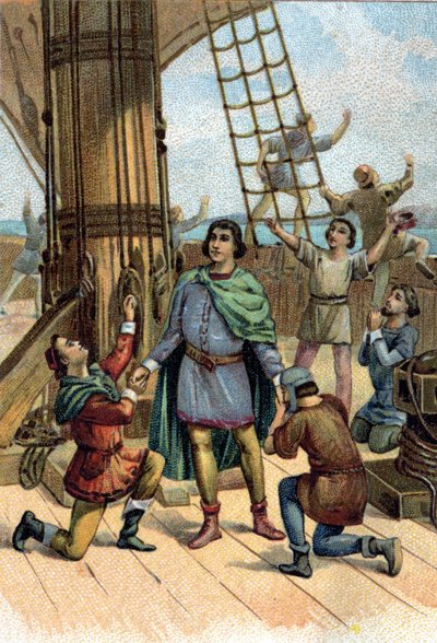 Descoberta da América por Cristóvão Colombo (Cristoforo Colombo) em 1492. de Unknown artist
