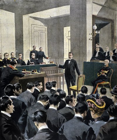 Caso Dreyfus: testemunho do tenente-coronel Georges Picquart (1854-1914) no julgamento do escritor Emile Zola (seguindo a carta J