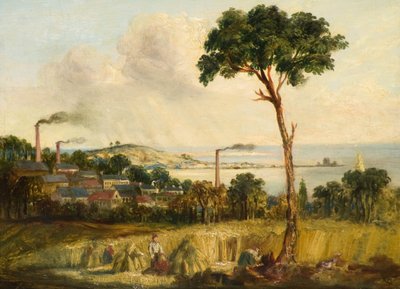 Dundee de Balgay Hill, c.1824 (óleo a bordo) de Unknown artist