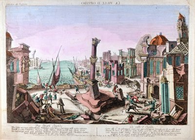 Terremoto de Oppido Mamertina na Calábria (Meridionale Itália) em 15 de fevereiro de 1783. de Unknown artist