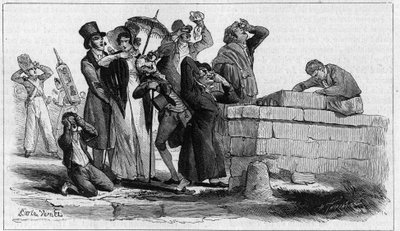 Os amantes do eclipse: a população de Paris observando o eclipse de Soleil de 7 de setembro de Unknown artist