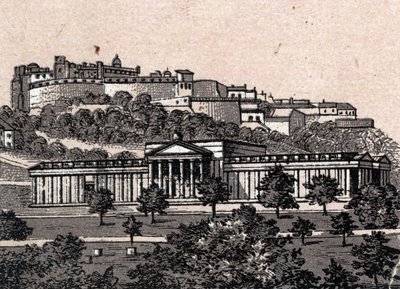 Edimburgo, Escócia: vista da National Gallery em Edimburgo. in "The world illustrates 168 views" Undated (finais do século XIX) de Unknown artist