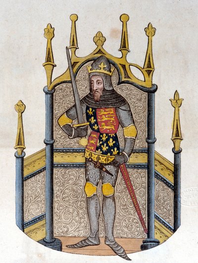 Eduardo III (1312-1377), Rei da Inglaterra Gravura do início do século XIX de Unknown artist