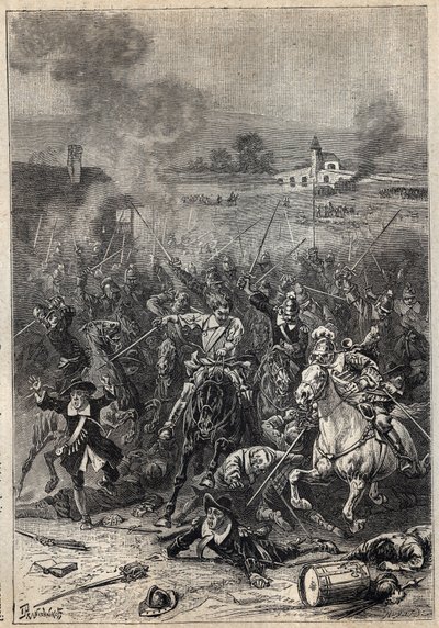 Egorgement of the Puritans - ilustração do século XIX para o romance histórico "Os Puritanos da Escócia" (Old Mortality) de Walter Scott (1771-1832) de Unknown artist