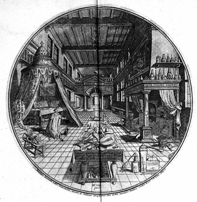Gravação do "Amphitheatrum sapientiae aeternae". (Anfiteatro da sabedoria eterna) (Hamburgo: n.n. de Unknown artist