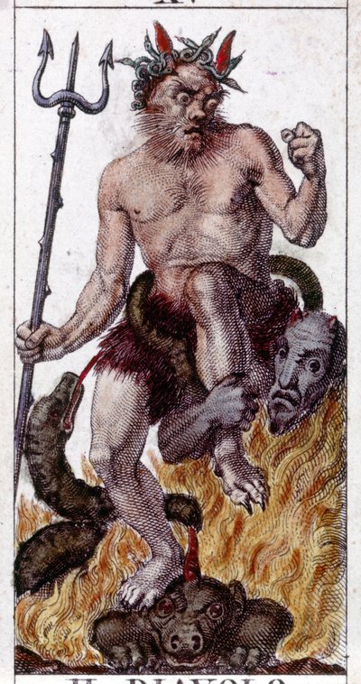 Gravação num mapa de um jogo de tarot do século XIX. de Unknown artist