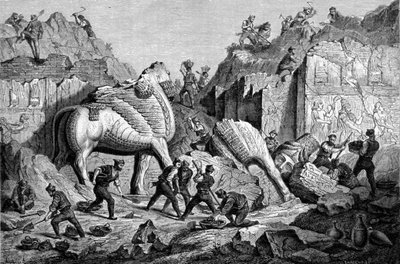 Escavações realizadas por Paul-Emile Botta, cônsul francês em Nínive, no local de Khorsabad de Unknown