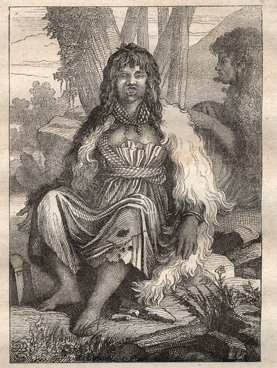 Expedição pelo mundo (1785-1788) por Jean Francois Galaup de La Perouse (1741-1788): tipos de mulheres do porto dos franceses (Alasca) - ilustração tirada de "Les Grands Mariners du 18 century" (Os Grandes Marinheiros do Século XVIII) de Unknown artist