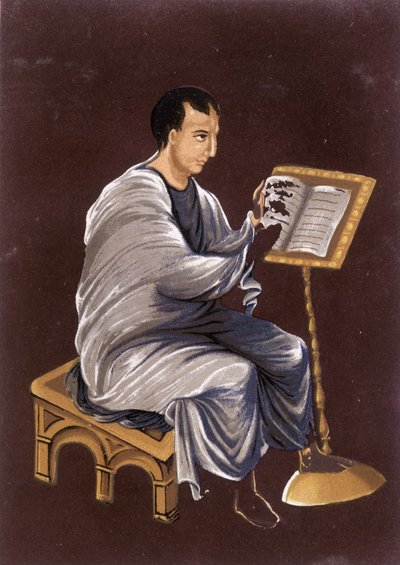 A França no século IX: A leitura do Evangelho. de Unknown artist
