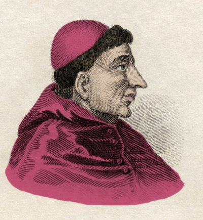 Francisco Jimenez de Cisneros (Gonzalo Jimenez de Cisneros) (1436-1517) cardeal, reformador religioso e estadista espanhol. Gravura do século XIX. de Unknown artist