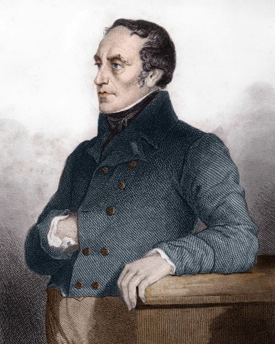 François Guizot (1787 - 1874), político e historiador francês - gravura em Histoire de la vie politique et privée de Louis Philippe de Unknown artist