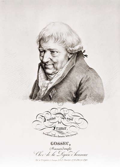 François Joseph Gossec. Compositor francês. 1734-1829 de Unknown artist