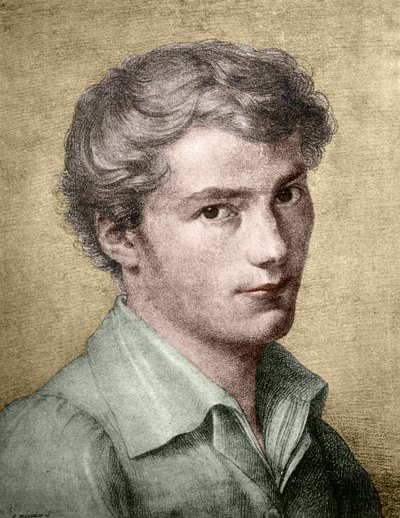 Franz Schubert (1797 - 1828) jovem. de Unknown artist