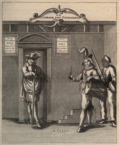 Frontispício de "A Comédia dos Comediantes, Poema de Nova Invenção" de Georges de Scudery - 1635 de Unknown artist