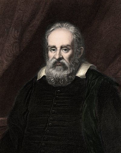Galileu Galilei (Galileia) 1564-1642 - gravura - século XIX de Unknown artist