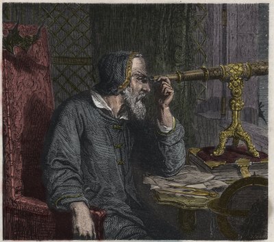 Galileu Galilei e o seu Telescópio de Unknown artist