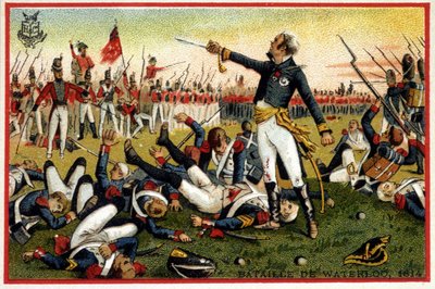 General Cambronne na Batalha de Waterloo (1815) - chromo., final do século XIX de Unknown artist