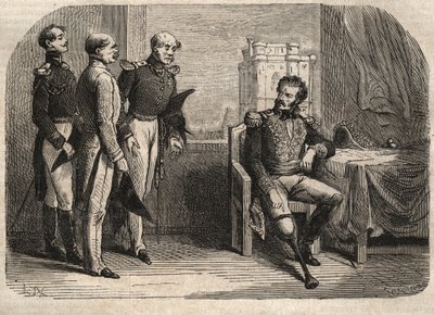 General Daumesnil recusa-se a entregar o Chateau de Vincennes, França de Unknown artist