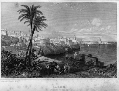 Visão geral de Argel no século XIX, em "Algerie ancienne et moderne" de Leon Galibert de Unknown artist