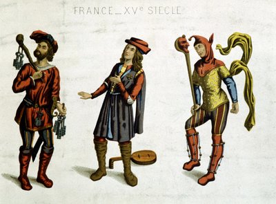 Geolier, minestrel e louco, de uma dança macabra de Unknown artist