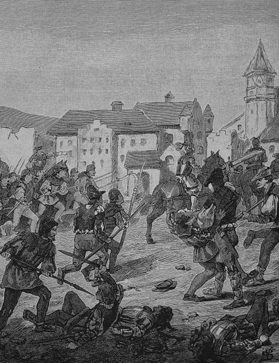 Guerra dos Camponeses Alemães (1524-1526): Tomada de Weinsberg de Unknown artist