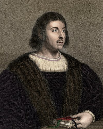 Giovanni Boccaccio (Boccace) 1313-1375 - gravura - século XIX de Unknown artist