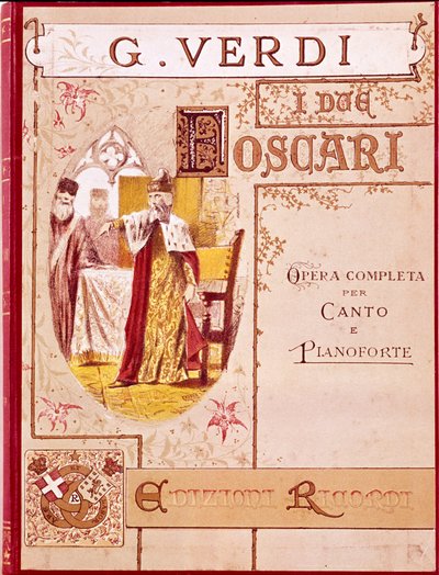 Giuseppe Verdi: Capa da partitura para piano da ópera 