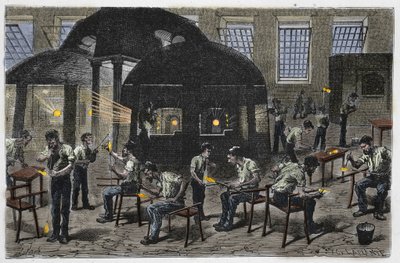 Fábrica de sopro de vidro de Unknown artist