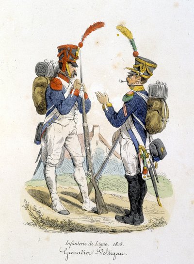 Granadeiro e voltigador da infantaria da linha de Unknown artist
