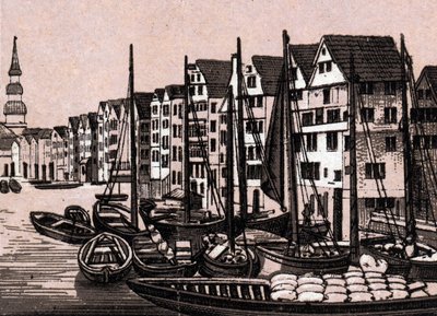 Hamburgo (Hamburgo), Alemanha: vista de Wandrahmfleeth. em "The world illustrates 168 views" Sem data (final do século XIX) de Unknown artist