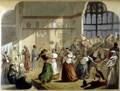 Harem - no "Egipto Moderno", c. 1870. de Unknown artist