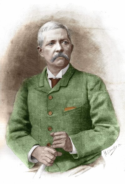 Henry Morton Stanley (1841 - 1904), no Cairo, em 17-01-1890. Jornalista e explorador britânico. Gravura do século XIX. de Unknown artist