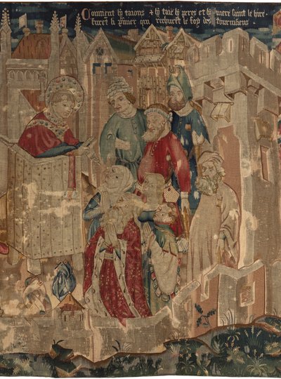 História de Saint Piat e Saint Eleuthère, Cena 3: O São Piat é enviado a Tournai para pregar a fé de Unknown artist