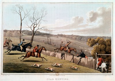 Caça na Inglaterra. Litografia do século XIX. Paris, B.N. de Unknown artist
