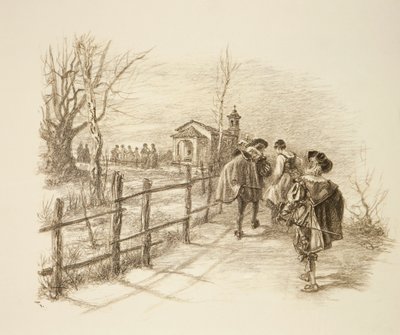 Ilustração do romance de Alessandro Manzoni I Promessi Sposi de Unknown artist