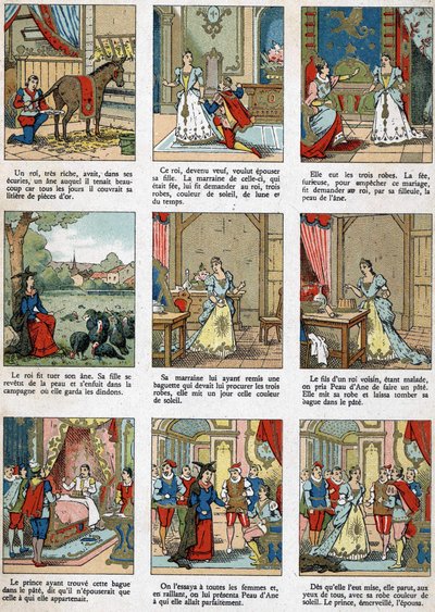 Ilustração para Donkey Skin, conto de Charles Perrault. de Unknown artist
