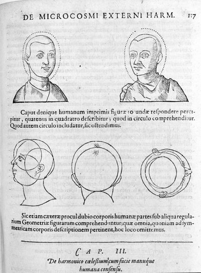 Imagem de fisionomia da "Collectio Operum" de Robert Fludd (Robertus de Fluctibus). Londres 1617 de Unknown artist