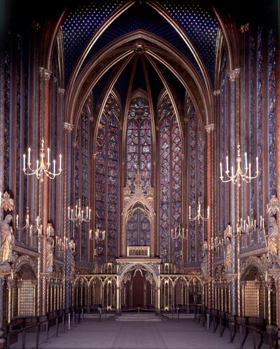 Vista interior da Capela de Sainte de Paris: Capela Alta, Arquitectura de Unknown artist